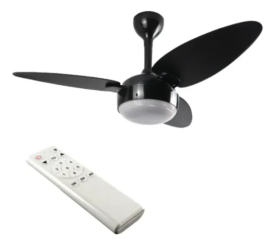 Ventilador de Teto Ventisol Elluz Inverter Cor Preto Bivolt Controle Remoto