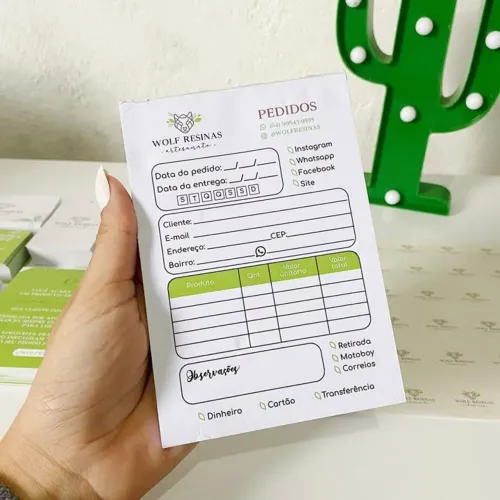 Blocos e Talões de Recibo e Pedido 