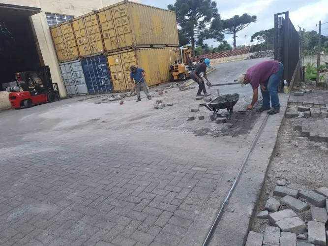 Colocação de paver