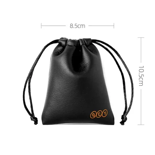 Bolsa de proteção para fones QCY case capinha couro sintético 