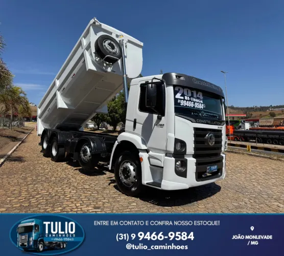 Caminhão vw 24280 báscula semi nova extra 