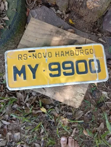 Placa de carro antiga RS-Novo Hamburgo