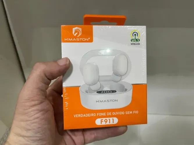 Fone de Ouvido Bluetooth Visor Led Sem Fio H'maston F911 Loja Coimbra Entregamos