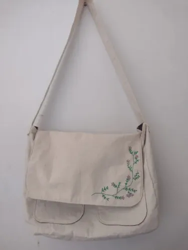 Bolsa grande de tecido - Nova e feita à mão