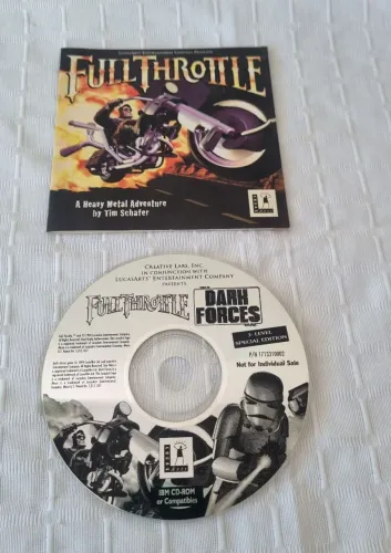 Antigo Jogo para PC - Full Throttle LucasArts 1995