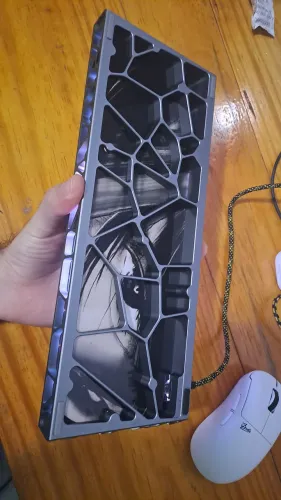 Teclado Wooting 60HE V2 Custom Case Alumínio Kbdfans + Arte Única