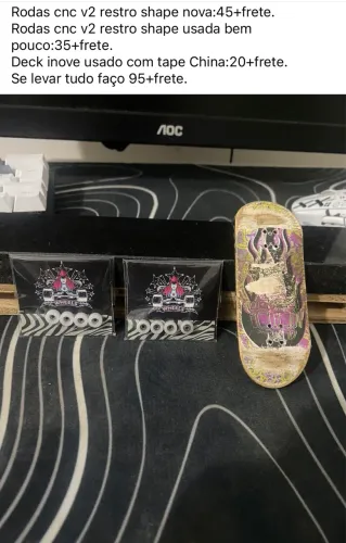 Skate de dedo (fingueboard) profissional peças