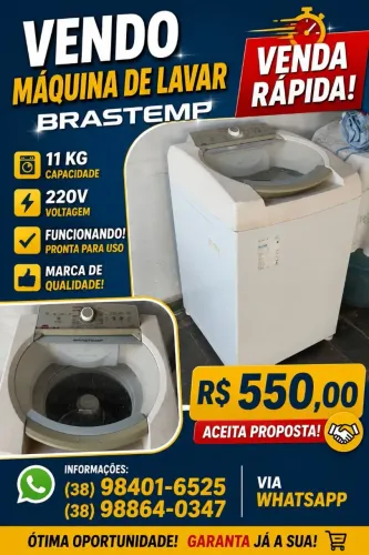 Vendo máquina de lavar Brastemp