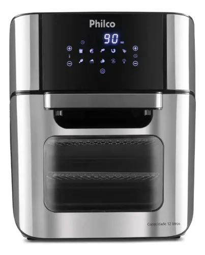 Fritadeira Elérica Air Fryer Oven Philco Pfr2200 12 Litros 4 Em 1 1800w Cor Preta