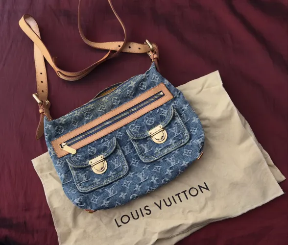 Bolsa Louis Vuitton Baggy PM Monogram Denim Original - Raridade Vintage
