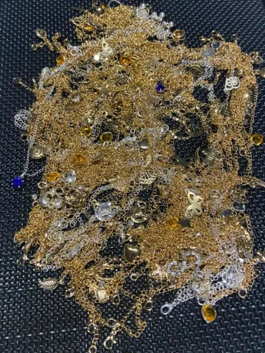 pulseiras e tornozeleiras folheado a prata e ouro - leia a descrição
