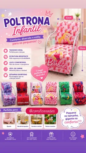 Poltrona infantil - ENTREGA GRÁTIS