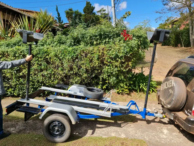 Carretinha reboque para ultraleve trike