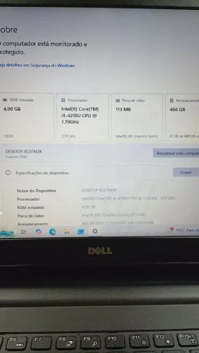 Notebook Dell i5 4 geração,tela 15.6,4ram,500gb HD, placa de video 128mb dedicado com 2gb