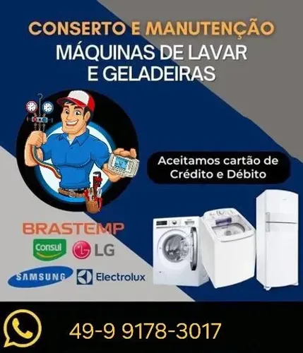 Conserto de máquinas de lavar e geladeiras