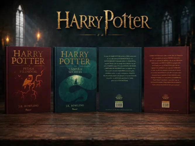 ? Harry Potter Capa Dura Original - Pedra Filosofal + Câmara Secreta | Excelente Estado ?
