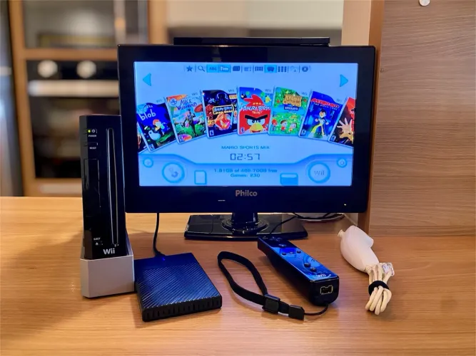 Nintendo Wii + HD 500GB com 230 Jogos de Wii