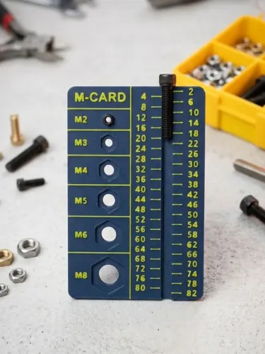 Seu Medidor de Bolso para Parafusos e Porcas - M-Card