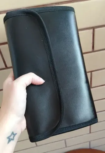 Porta-jóias de Veludo Preto Novo 