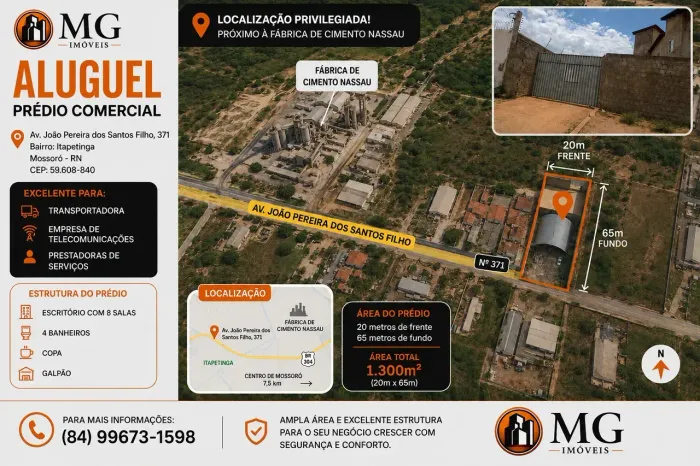 Imóvel para aluguel com 10 metros quadrados em Itapetinga - Mossoró - RN