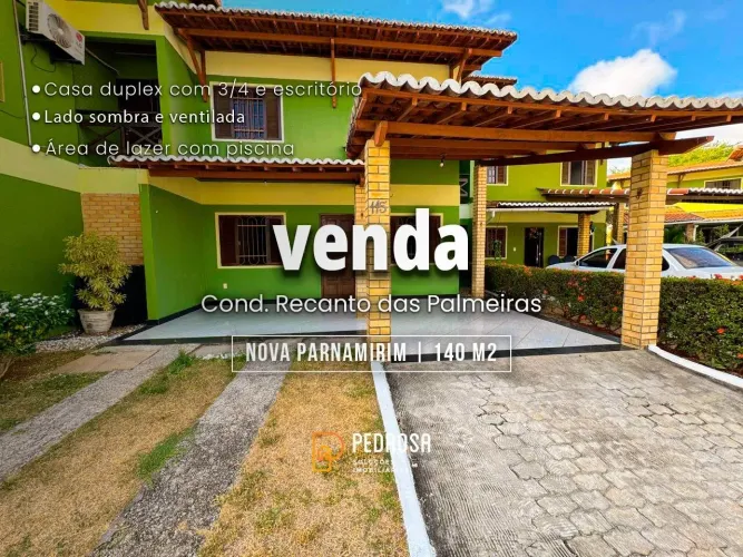 Casa em condomínio à venda com 139 m2 - 3 quartos - no bairro de Nova Parnamirim/Parnamiri