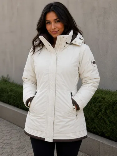 Jaqueta The North Face Feminina Off White Térmica Impermeável Inverno Neve Chile Bariloche