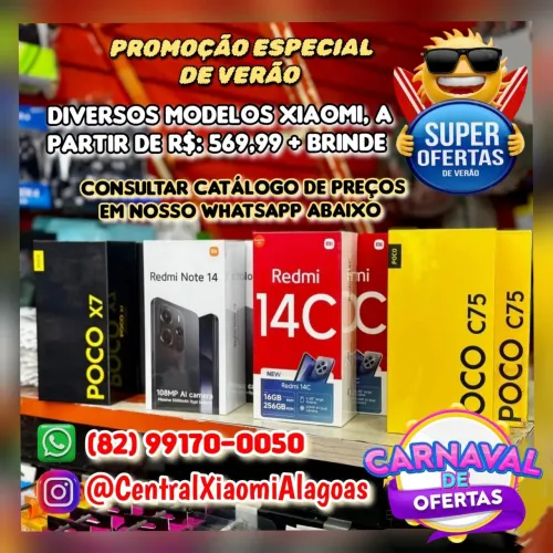 XIAOMI POCO X7 PRO 5G, REDMI NOTE 15, POCO M8 5G E DIVERSOS MODELOS DISPONÍVEIS 