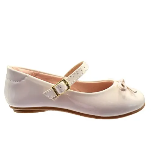 Sapatilha Infantil Meninas Brilho Verniz Premium Molekinha Branco *12