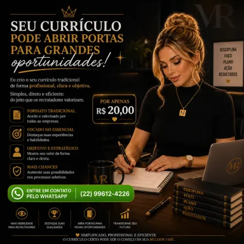Currículo Profissional por R$20 | Tradicional e Organizado