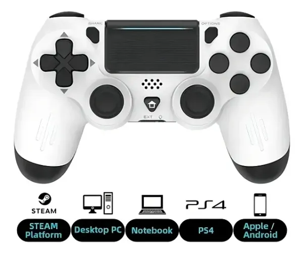  Controle para PS4 Sem Fio Knup KP-GM018 White - WZetta