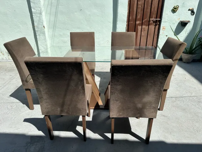 Mesa de vidro estado de nova 