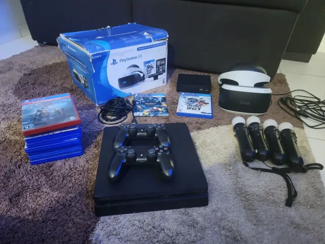 Ps4 Slim Com PlayStation VR 10 Jogos