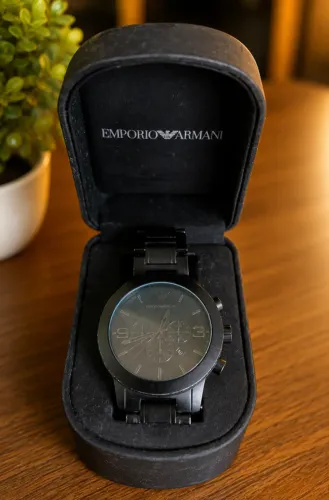 Relógio Armani Exchange AX1157 Original All Black C/ Caixa excelente estado