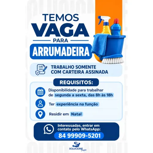 VAGA - ARRUMADEIRA
