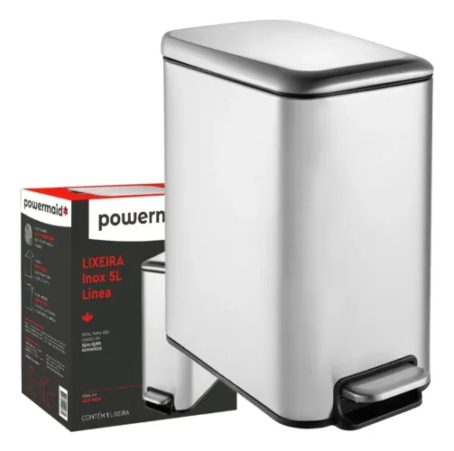 Lixeira de Inox 5l linea powermaid