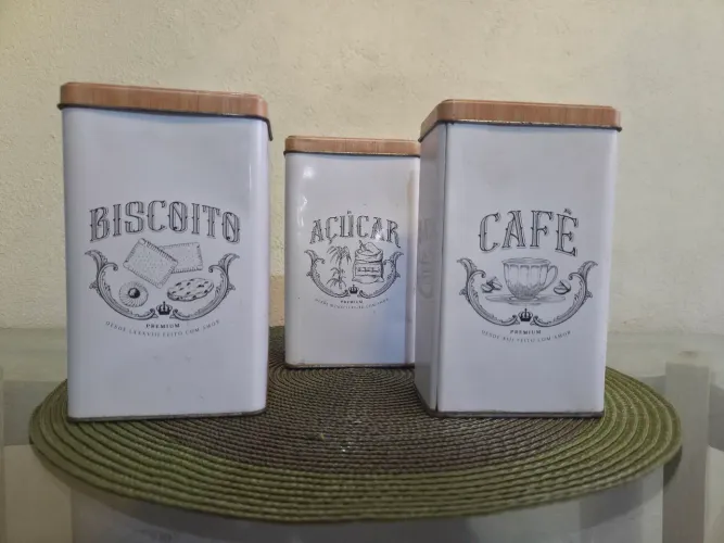 Kit latas mantimentos retro