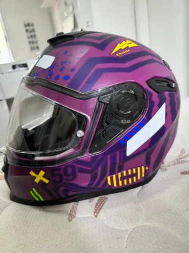 CAPACETE NEXX SX100 ENIGMA AUBERGINE - ROXO FOSCO (C/ VISEIRA SOLAR)