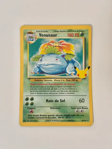 carta pokémon tcg venusaur 25 anos