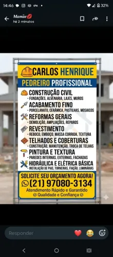 sou pedreiro empreiteiro!
