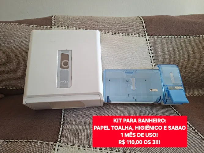KIT PARA BANHEIRO: PAPEL HIGIENICO, PAPEL TOALHA E SABONETE