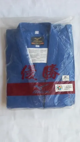 Kimono Mizuno Japônes selo FIJ ,cor azul , tamanho 4,5