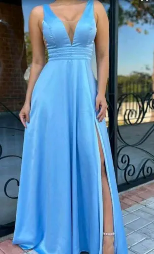 Vestido casamento madrinha azul serenity