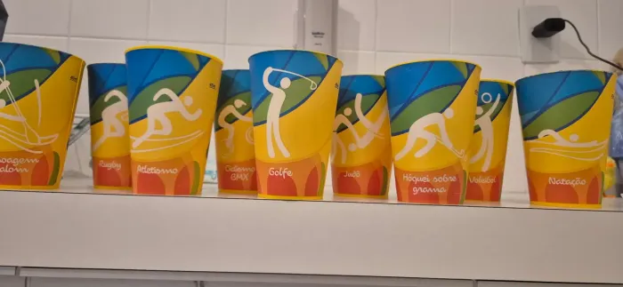 Lote 9 Copos Colecionáveis Olimpíadas Rio 2016 - Skol (Originais)<br>