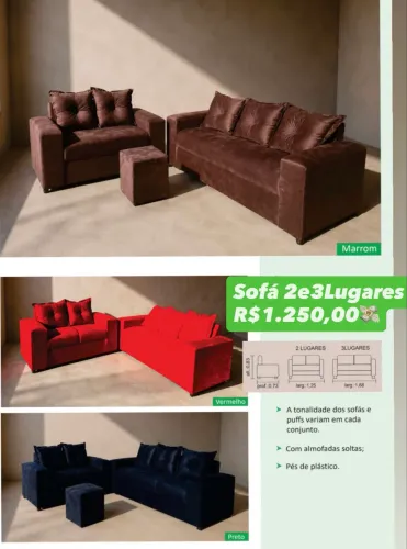 Sofá de 2e3 Lugares