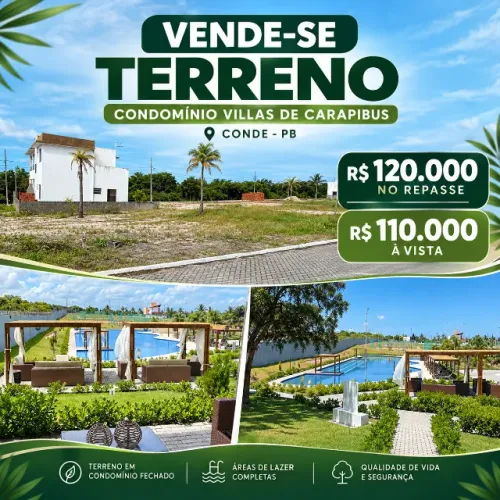 TERRENO VILLAS DE CARAPIBUS