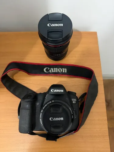 Vendo kit com Canon EOS 6D + Canon EF 17-40mm f/4L USM + Canon EF 50mm f/1.8 II.