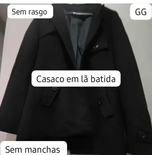  Casaco em lã batida semi novo 