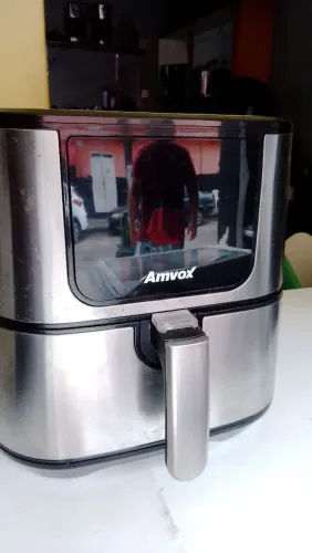 Air Fryer Amvox ? Digital, Aço Inox, Visor Transparente