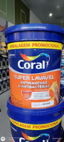 Tinta Coral Super Lavável semi acetinado 20L branco