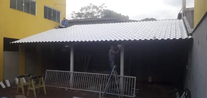 750 telhas colonial esmaltada branca dos dois lados